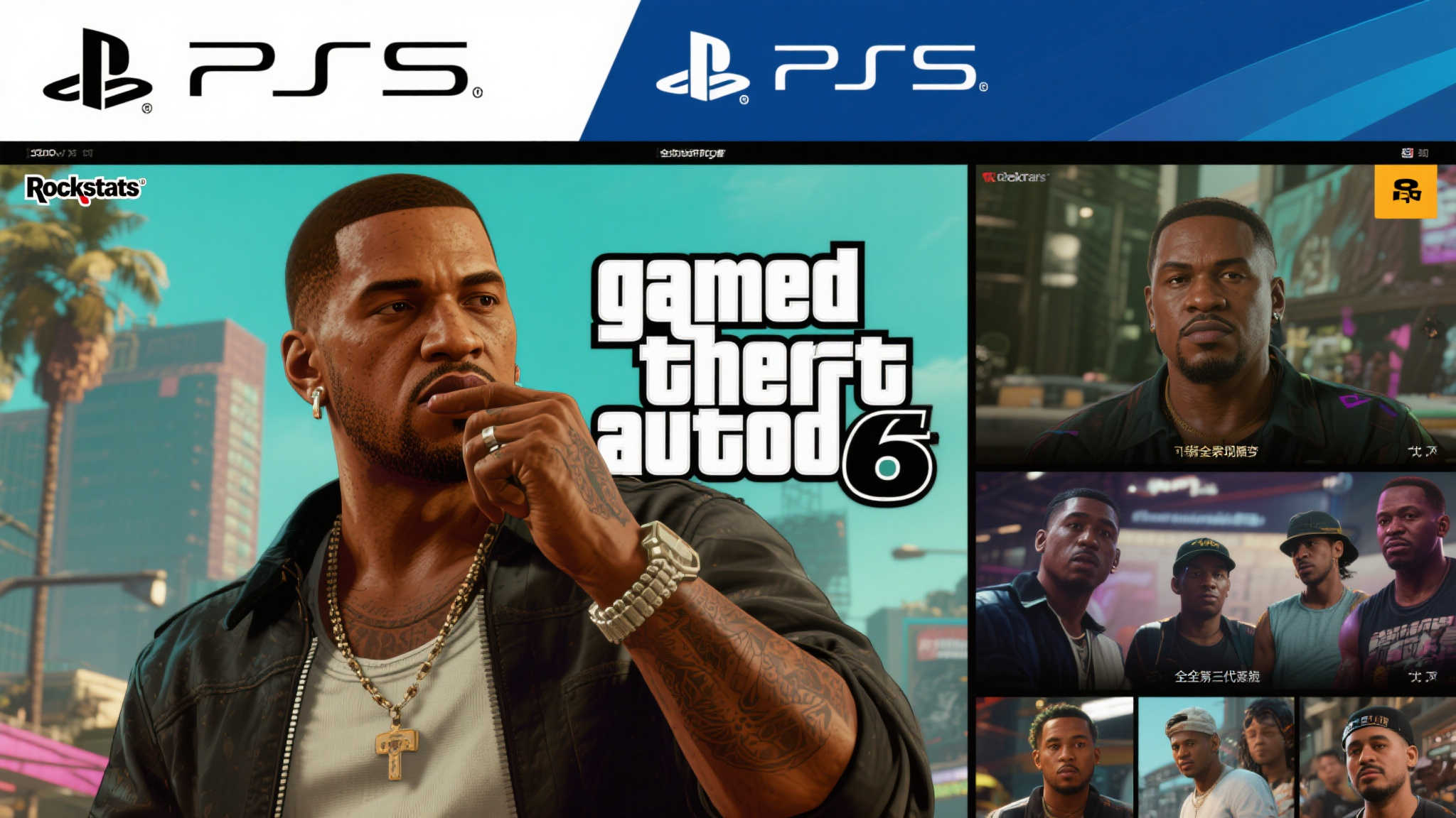 《GTA6》新预告曝光：PS5实机与过场画面齐现！